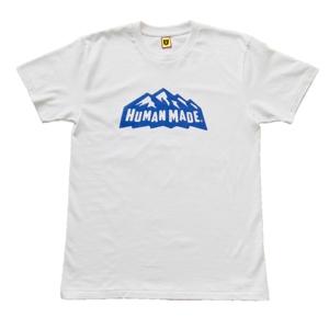 human made nigo蓝色雪山富士山 北极熊 菲董趣味情侣短袖t恤男女