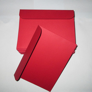 清仓特价大红色信封无字250克厚纸珠光纸婚礼请柬请帖信封135*185