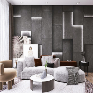 3d立体凹凸感墙纸轻奢暗黑风酒店办公室客厅沙发直播间背景墙壁纸