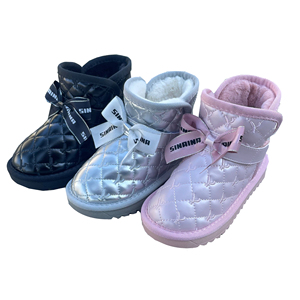 斯乃纳童鞋2022冬新款SP243679女童加毛加厚雪地靴大棉低筒短靴子