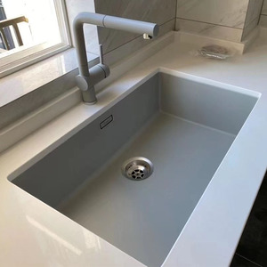 德国铂浪高blanco花岗岩石英石水槽700u厨房洗菜盆523442大单槽