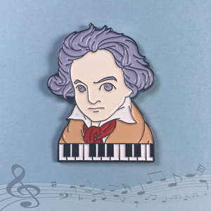 奇妙水岸原创设计师贝多芬金属徽章艺术生胸针个性包包装饰品礼物