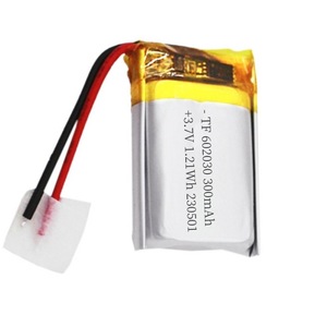 KC认证602030聚合物锂电池300毫安蓝牙耳机玩具LED灯无线键盘电池