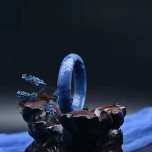 天然蓝东陵手镯 冰种蓝玉手镯女款秀气细条手镯叮当镯品质保证