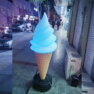 冰淇淋模型仿真摆件发光灯箱展示甜筒广告牌大型商用假冰激凌大号