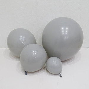 灰色气球马卡龙加厚5寸10寸12寸18寸网红生日爱心气球链装饰布置