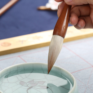 仙哥纯手工拣选光锋兼豪七支套装毛笔 篆隶楷书中楷大楷文房专业