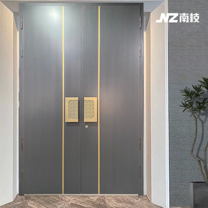 铸铝门别墅大门双开门农村极简风格简约乡村对开门家用自建房入户