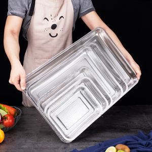 08厚无磁加深不锈钢油炸滤油盘密孔漏盘方盘带孔盘子托盘商用