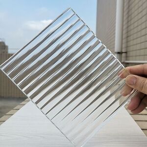 长虹瓦楞波浪立体艺术压花玻璃隔断黑框玄关屏风钢化工艺玻璃定制