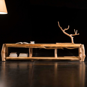 实木电视柜家用客厅地柜花梨木客栈特色家具创意原生态东南亚定制