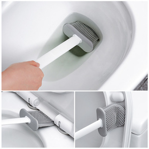日本厕所刷家用无死角马桶刷壁挂洁厕清洁刷简约两用刷子扁型洁厕