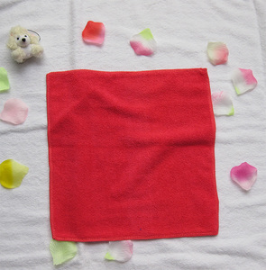 饭店餐厅清洁抹布 擦车吸水方巾 30*30cm 红色