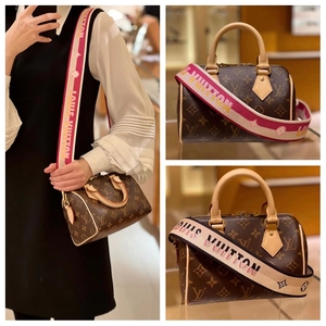 lv/路易威登女包老花speedy20 mini枕头包手提包单肩斜挎包m45957