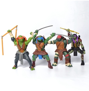 电影版忍者神龟玩具4款全套手办拉斐尔模型手脚关节可动摆件玩偶