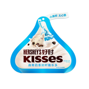 好时之吻KISSES水滴巧克力风味糖果 曲奇奶香脆乐多82g*1袋-BY