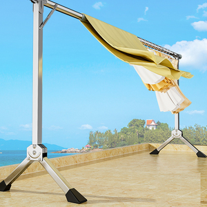 晾衣架落地折叠室内家用阳台卧室挂衣伸缩凉衣杆便携式晒被子神器