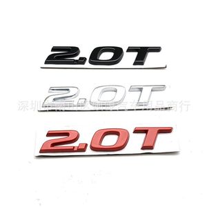 汽车3D金属个性车贴   排量贴2.0T改装贴标字母贴 排量标志