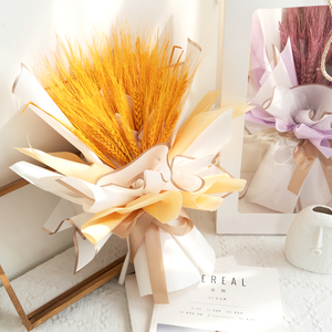 金鑫缘00淘宝范范麦穗干花大麦花束装饰摆件黄金稻穗真花天然小麦