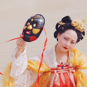 唐朝古风大明宫词太平公主薛绍古装汉服戏剧影视拍照昆仑奴面具15人