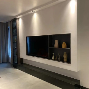 不锈钢电视背景墙入墙式壁龛现代简约客厅储物嵌入式金属壁柜定制