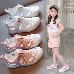 女童运动鞋2024夏季新款儿童软底透气网面凉鞋韩版男童镂空帆布鞋