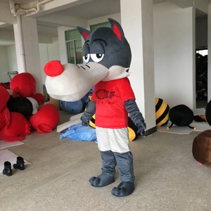 大灰狼头套卡通人偶服装人穿行走表演道具服饰舞台表演狼玩偶现货