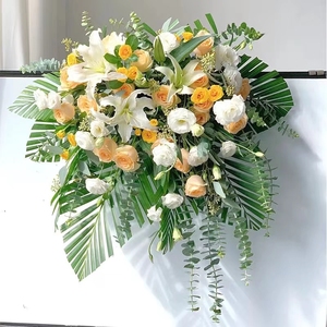 会议桌花讲台花鲜花布置生日花艺同城送双鸭山集贤友谊宝清饶河县