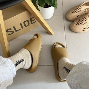 adidas yeezy slide 棕绿纯暖黄色椰子拖鞋 gz5551 gw5350 gz5554