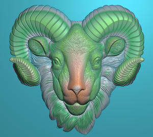 生肖羊精雕图