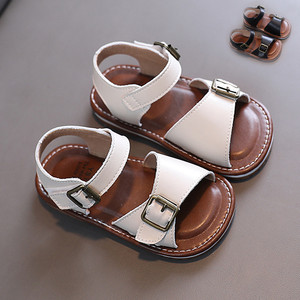 牛皮露脚趾儿童鞋女童宝宝真皮文艺潮童软底皮凉鞋品牌夏季小女孩