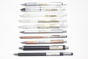 日本MUJI无印良品自动铅笔木轴六角杆0.3/0.5学生办公活动铅笔芯