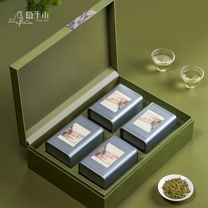 雅趣新款高档绿茶包装盒空礼盒龙井茶碧螺春通用一斤装礼盒装空盒