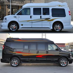 gmc 房车车贴拉花 车身腰线彩条贴大通v80个性汽车贴纸装饰savana