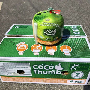 泰国进口椰青新鲜水果coco椰子原装礼盒6个包邮