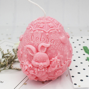 复活节彩蛋卡通兔子DIY手工皂硅胶模石膏模蜡烛模C1274
