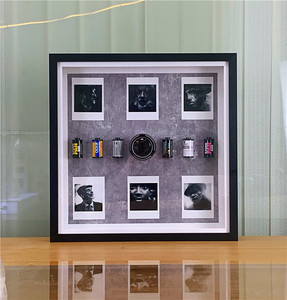 原创立体画 艺术现代挂墙画 相机裱装画 铝合金加强画框 全套成品