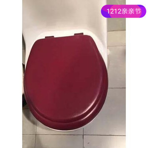 酒红色pvc软座马桶盖板加厚坐便圈老式通用