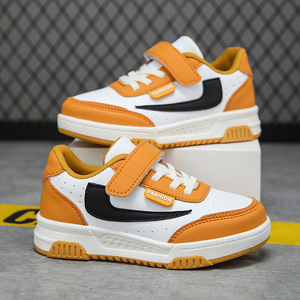 儿童运动鞋大黄蜂童鞋2024春秋季新款中大童防水小白板鞋男童鞋子