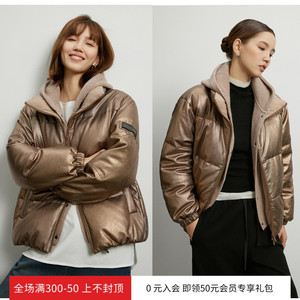 镇店LPBC/B.C 可脱卸针织帽子 烫金羊皮白鹅绒羽绒服面包服外套女