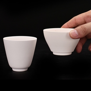 盖碗素坯 茶杯  陶泥 高白瓷泥 薄胎 羊脂玉素烧杯子坯体陶艺创意