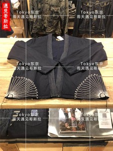 日本代购KAPITAL平田和宏 22SS蓝染刺子刺绣菊花牛仔衬衫开衫道袍