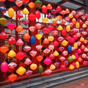 夏季吊饰网红古镇街道美陈装饰仿古新中式古典钻石中国风宫灯灯笼