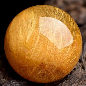 天然金发晶摆件全净体金发晶转运珠水晶球家居风水办公室礼品