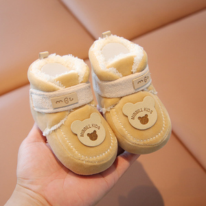 婴儿鞋子秋冬一岁宝宝棉鞋学步鞋软底加绒冬季6-12月婴幼儿保暖鞋