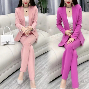 气质风套装女 2022春季新款 修身显瘦洋气 万万时装秀 西服两件套