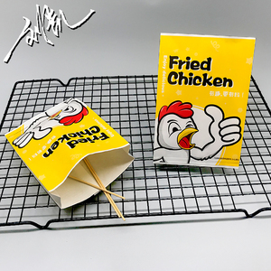 韩式炸鸡打包盒子外卖食品包装炸鸡排鸡块鸡柳小吃防油纸袋薯条盒