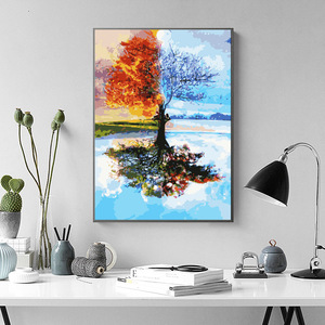 幻之四季数字油画风景油画挂画电表箱装饰画diy跨境手绘