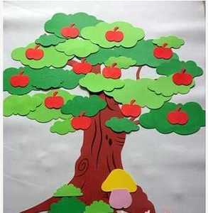 幼儿园装饰品房间布置超大墙贴泡沫许愿树墙贴照片墙 苹果大树