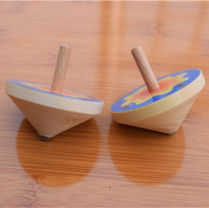 木制彩色陀螺 8090怀旧经典 手捻子 轻轻一转 旋转起来